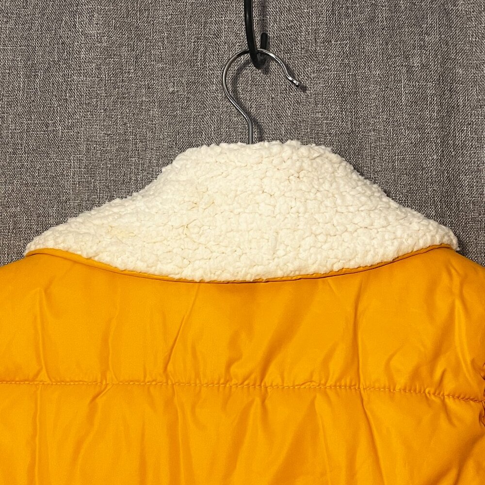Purad Girl Yellow Puffy Jacket with Faux Sherpa Collar and Lace Trim - US Sz 12 - Picture 5 of 13